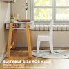 Desk And Chair Set With Storage For Bedroom, School, Gift For Children Ages 3-12, White