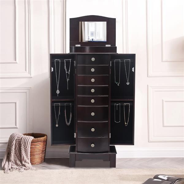 Floor-standing Eight-drawer Nine-layer Jewelry Cabinet