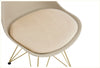 Modern Dining Chair With Shell Leisure Plastic Seat And Golden Steel Legs