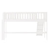 Twin Size Low Loft Bed With Ladder And Slide,White