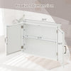 2-Tier Wall-Mounted Mirror Storage Cabinet With Handles For Bathroom