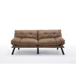 Leatehr Feeling Brown Convertible Folding Modern Sofa Bed