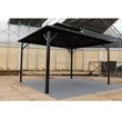 10x10FT Patic Gazebo,aluminum Gazebo With Steel Canopy,Outdoor Permanent Hardtop Gazebo Canopy For Patio, Garden,