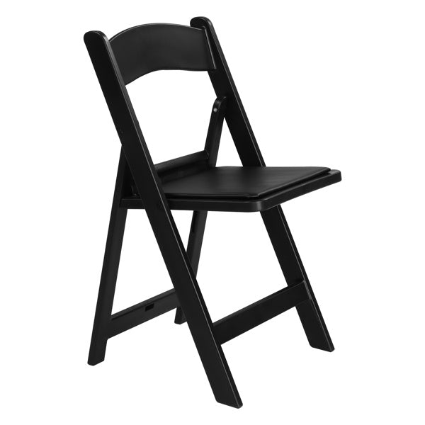 1pcs Black Plastic With Cushion Courtyard Plastic Folding Chair