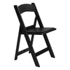 1pcs Black Plastic With Cushion Courtyard Plastic Folding Chair