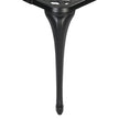 38 Inch Orchid Backrest Black Aluminum Bench