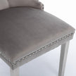 High-end Tufted Solid Wood Contemporary Velvet Upholstered Dining Chair With Chrome Stainless Steel Plating Legs,Nailhead Trim