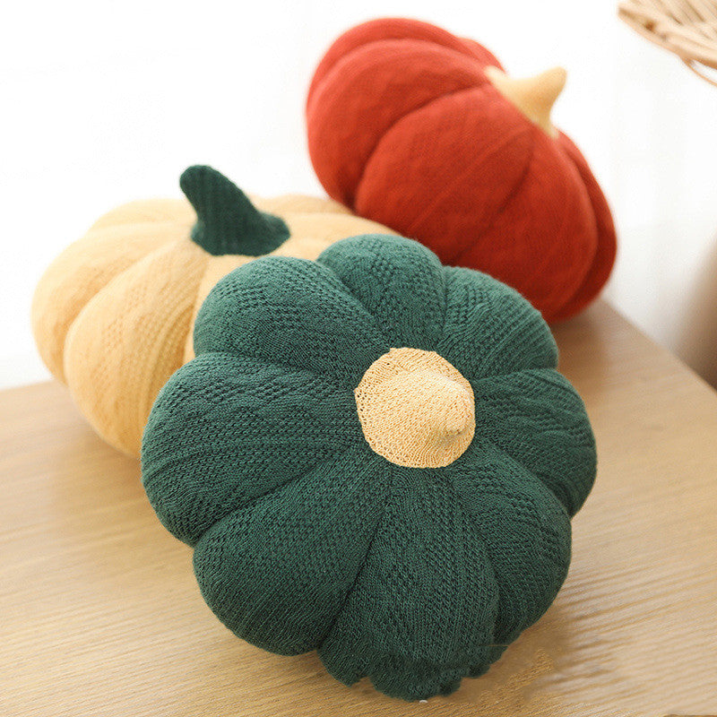 Pumpkin Round Silk Plush Pillow