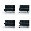 Black Convertible Folding Modern Sofa Bed