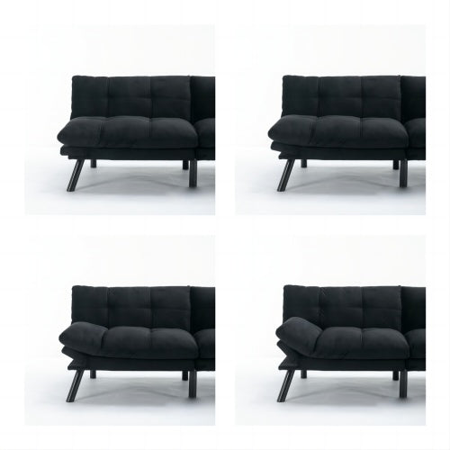 Black Convertible Folding Modern Sofa Bed