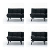 Black Convertible Folding Modern Sofa Bed