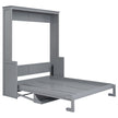 Queen Size Murphy Bed With A Shelf, Gray