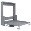 Queen Size Murphy Bed With A Shelf, Gray