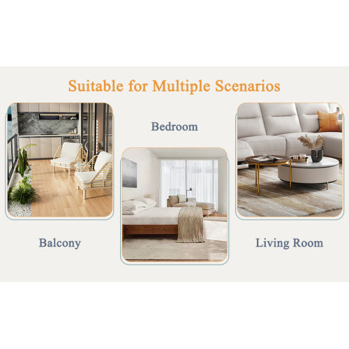 43.x23.6 Wood Colored Texture Sticker MDF Coffee Table With Tempered Glass Legs.Suitable For Living Room.It Can Be Used Not Only As A Coffee Table But Also As A Side Table Or Display Stand.