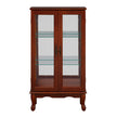 Display Cabinet With Adjustable Shelf And Mirrored Back Panel