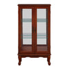 Display Cabinet With Adjustable Shelf And Mirrored Back Panel