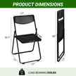 4pcs Black, Cut-out Pattern, Courtyard Plastic Folding Chair