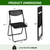 4pcs Black, Cut-out Pattern, Courtyard Plastic Folding Chair