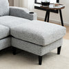 Convertible Combination Sofa Sofa LShaped Sofa With Footstools With Storage WhiteBlack Sofa For Living Room, Living Room BedroomOfficeSmall Space 3Seater Combination Sofa