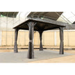10x10FT Patic Gazebo,aluminum Gazebo With Steel Canopy,Outdoor Permanent Hardtop Gazebo Canopy For Patio, Garden,