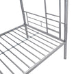 METAL BUNK BED WITH TRUNDLE SILVER