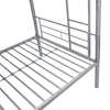 METAL BUNK BED WITH TRUNDLE SILVER