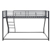 Metal Floor Bunk Bed, Twin XL Over Queen, Black