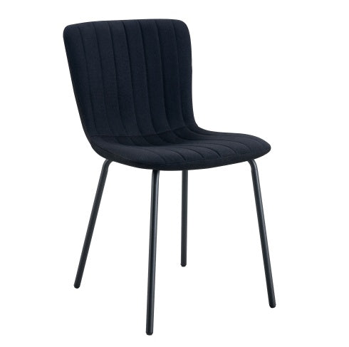 Luxury Minimalist Chairs - A Set Of 4 High Quality Dining Chairs With Black Metal Legs. The Integral Metal Leg Structure Is Suitable For Various Interior Decoration Styles.