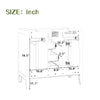 36 Bathroom Vanity With Ceramic Basin, Two Cabinets And Five Drawers, Solid Wood Frame, Grey