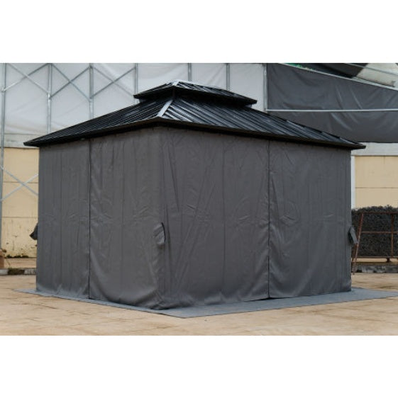 10x10FT Patic Gazebo,aluminum Gazebo With Steel Canopy,Outdoor Permanent Hardtop Gazebo Canopy For Patio, Garden,