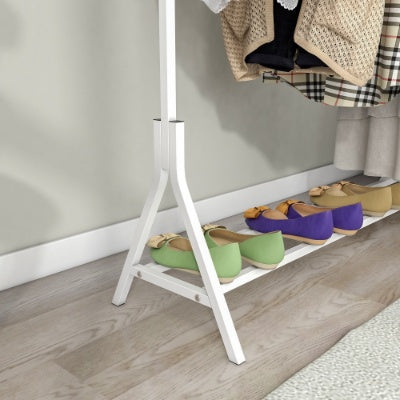 Garment Rack Freestanding Hanger Multi-functional Single Pole Bedroom Clothing Rack Bedroom