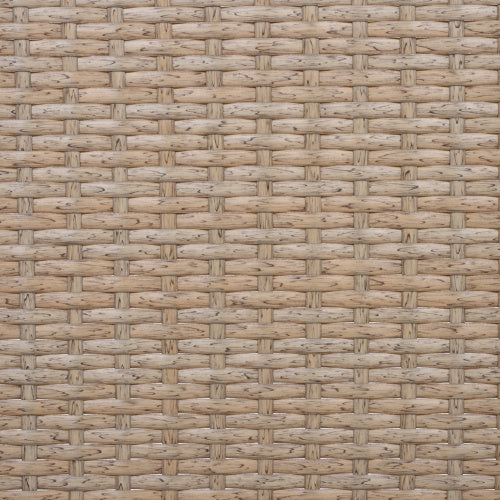 Outdoor Dining Chairs Set Of 2, Light Teak Acacia Wood Frame And Multi Light Brown PE Wicker, Ideal For Patios, Gardens