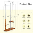 70  Industrial Coat Rack, Solid Wood & Silver Stainless Steel Clothing Rack, Double Layer Hanger For Coats, Hats, Bags, Shoes, Vintage Wood Grain  34.6  Wide