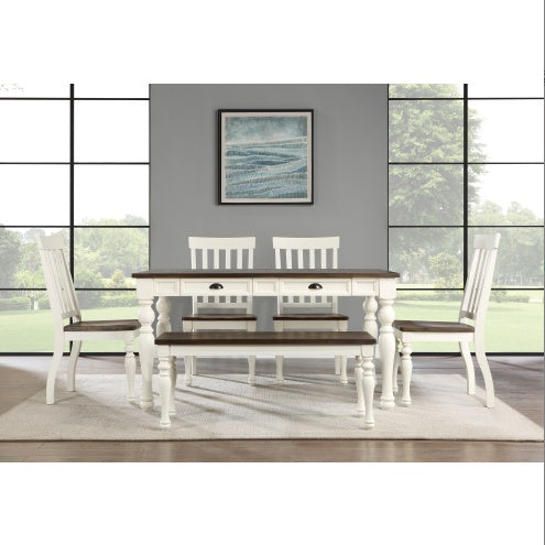 Joanna - 4-Drawer Dining Table - White