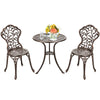 3 Pieces Cast Aluminum Bistro Set