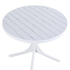 Modern White Round Plastic Table  36 Inch IndoorOutdoor Dining Table & Coffee Table, Lightweight Polypropylene All-Weather Patio Table For Garden, Courtyard, Kitchen, Camping