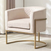 Upholstered Velvet Chair Gold Metal Bracket, Medieval Living Room Office Tea Room Lounge Chair With Curved Backrest