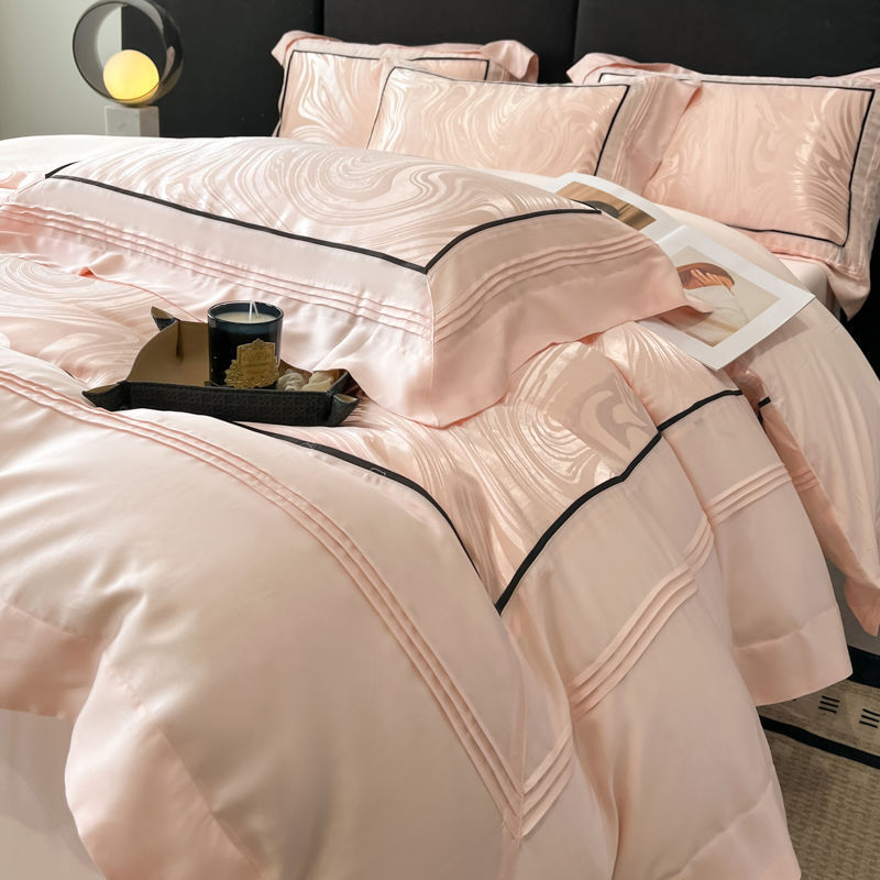 Light Luxury High-grade Yarn-dyed Four-piece Jacquard Beddings