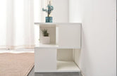 White 2-layer Simple Household Bookshelf