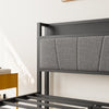 Full Size Bed Frame, Storage Headboard With Charging Station, Solid And Stable, No Box Spring Needed, Easy Assembly