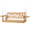 Wooden Outdoor Porch Swing With 2-Seat