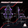 Ergonomic Gaming Chair For Adults, Adjustable Lumbar Backrest Office Chair