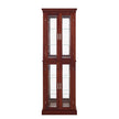 Lighted Curio Display Cabinet With Adjustable Shelves & Mirrored Back Panel