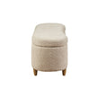 Boucle Flip Top Storage Bench Taupe See Below