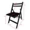 Black Slatted Wood Folding Chair, Set Of 4 - Foldable Event Style