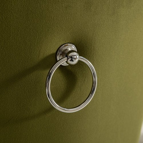 High-end Tufted Solid Wood Contemporary Velvet Upholstered Dining Chair With Chrome Stainless Steel Plating Legs,Nailhead Trim,Set Of 2