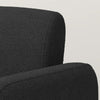 Single Sofa Chair, Upholstered Comfortable Chair With Armrests, For Dining Room Bedroom  Living Room Reception   BLACK 30.9X30.51X30.11