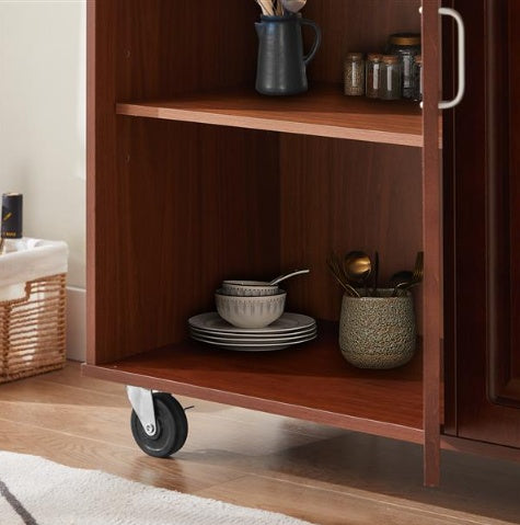 Mobile Kitchen Island Cart With 2 Drawers