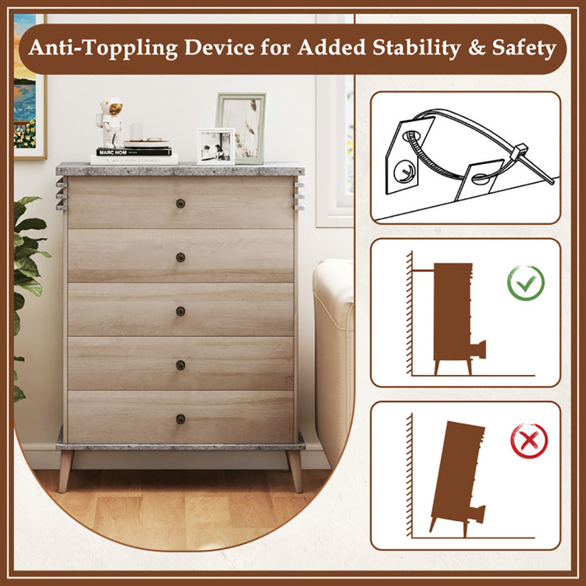 Farmhouse Chest Dresser Of Drawers Tall Storage Organizer