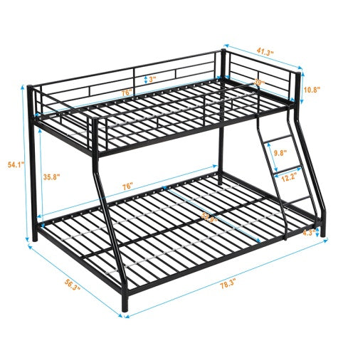 METAL BUNK BED TF BLACK